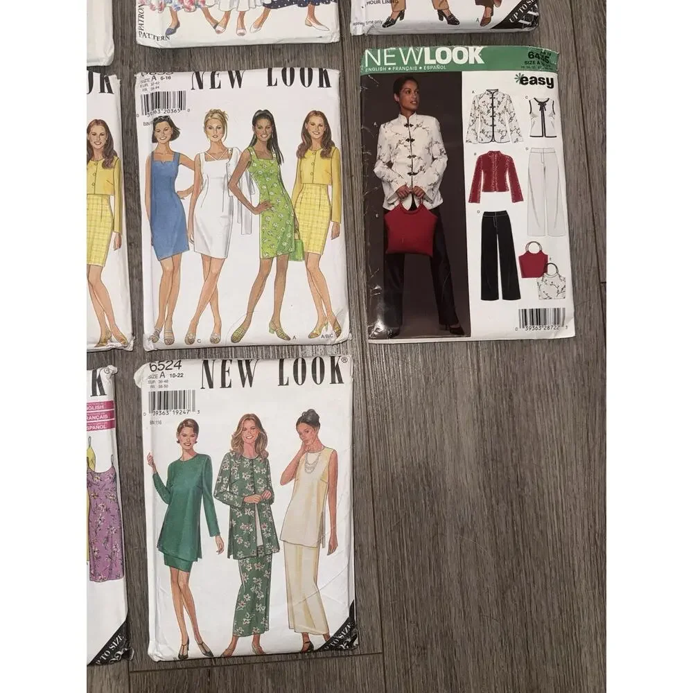 Lot of 11 New Look Women’s Sewing Patterns Dresses Skirts Suits Tops & Outerwear
